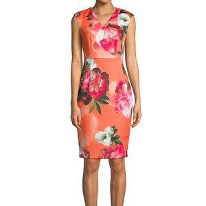 Calvin Klein sheath Orange dress perfect condition